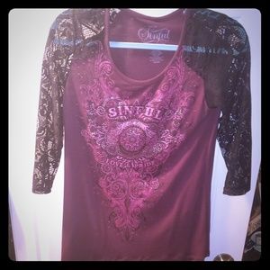 Sinful to with lace sleeves